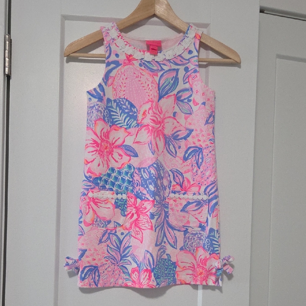 Lilly Pulitzer Pink and Blue Flowered Dress